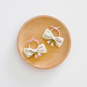 Girl Hair Tie Bow Floral CNY Pair (GPT6426)